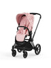 Cybex PRIAM Simple Flowers Light Pink Seat Pack With Matt Black Frame image number 1